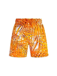 Little Boy's & Palm Leaves Swim Shorts