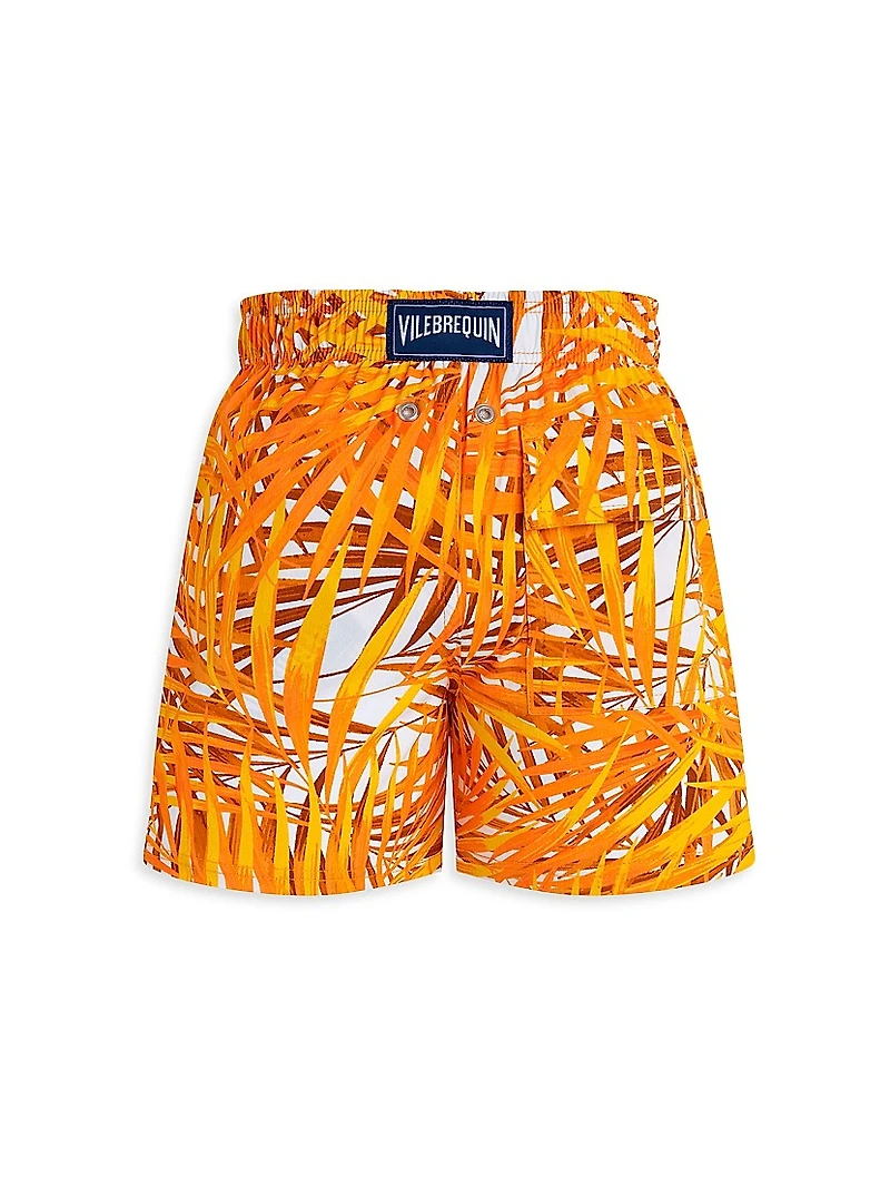 Little Boy's & Palm Leaves Swim Shorts