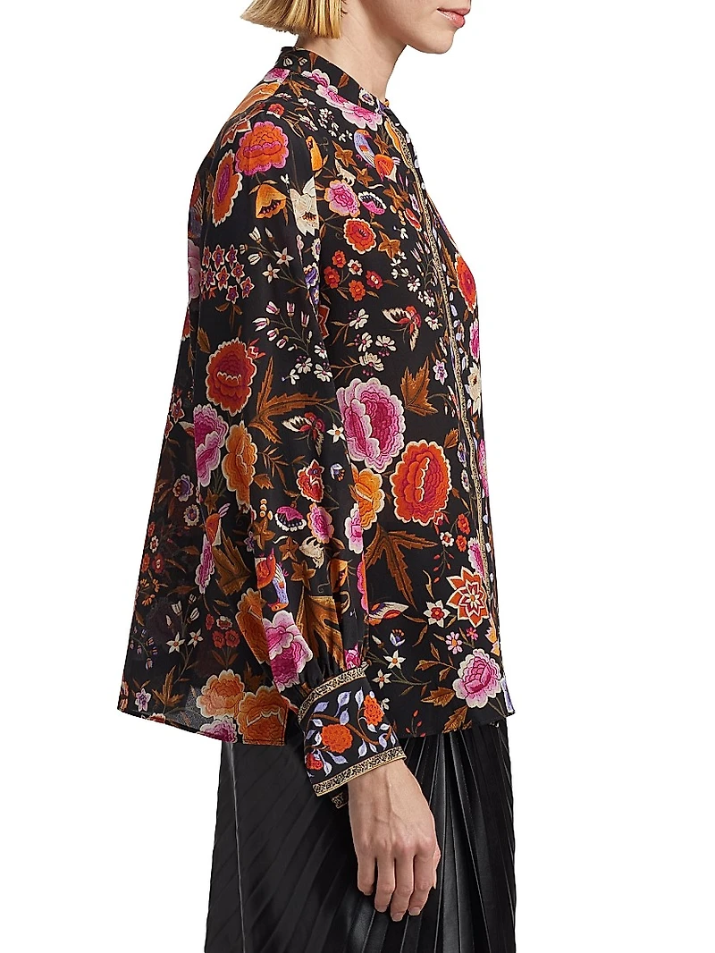 Fionna Floral Silk Blouse