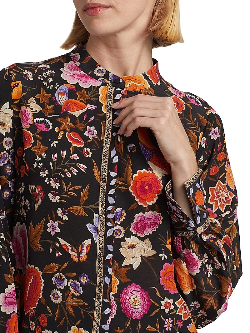 Fionna Floral Silk Blouse