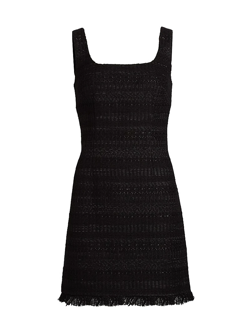 Amelia Fringed Tweed Minidress