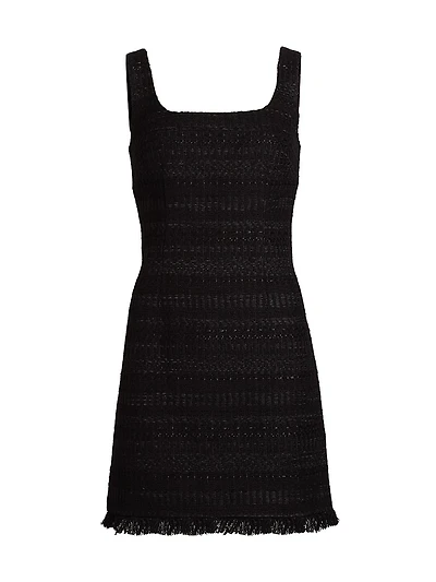 Amelia Fringed Tweed Minidress