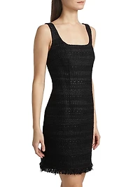 Amelia Fringed Tweed Minidress