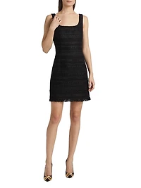 Amelia Fringed Tweed Minidress