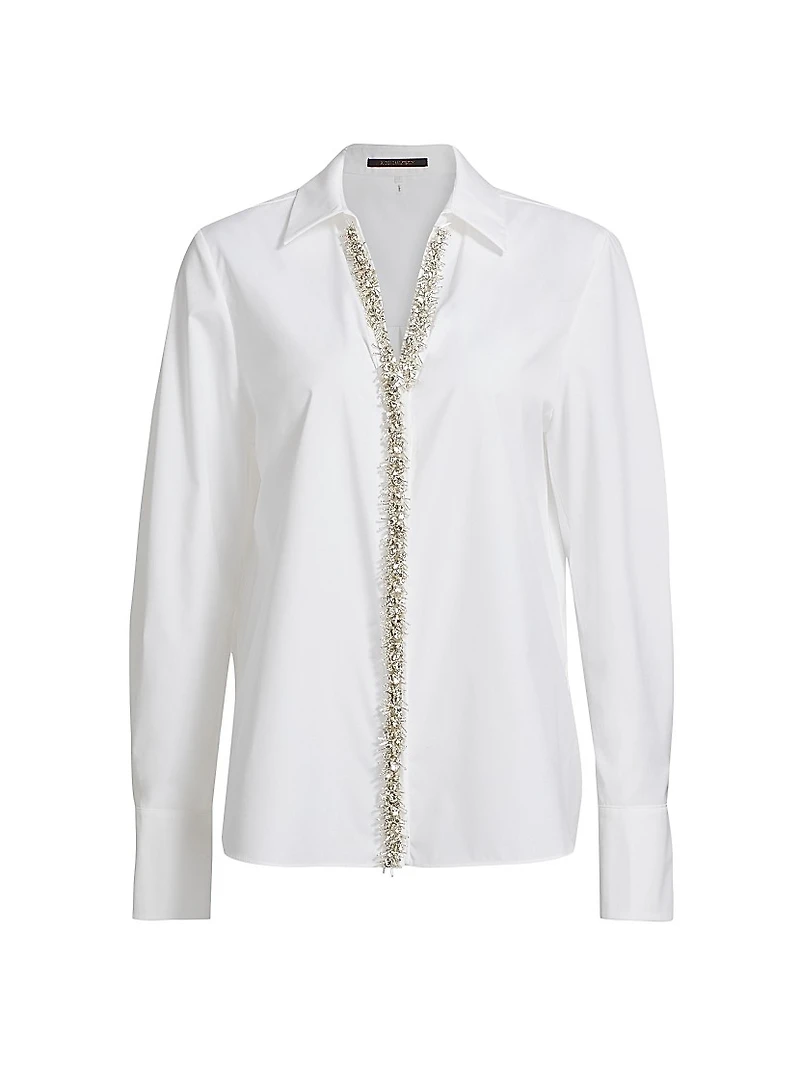 Gabbay Embellished Cotton Blouse