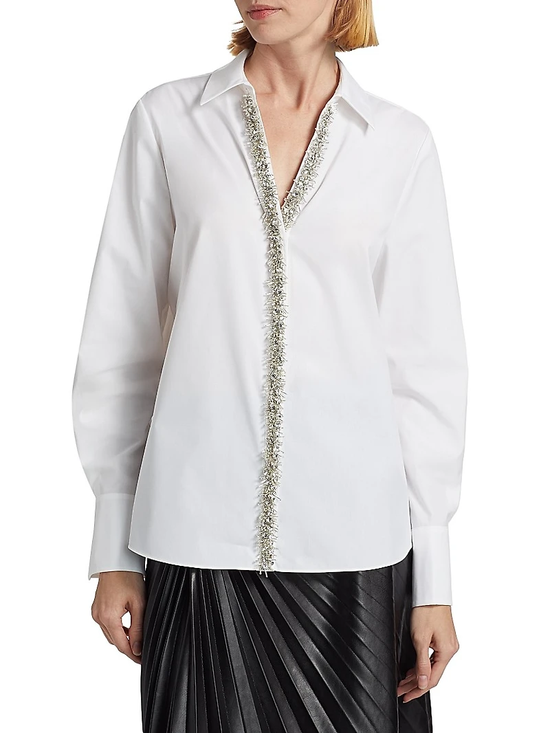Gabbay Embellished Cotton Blouse