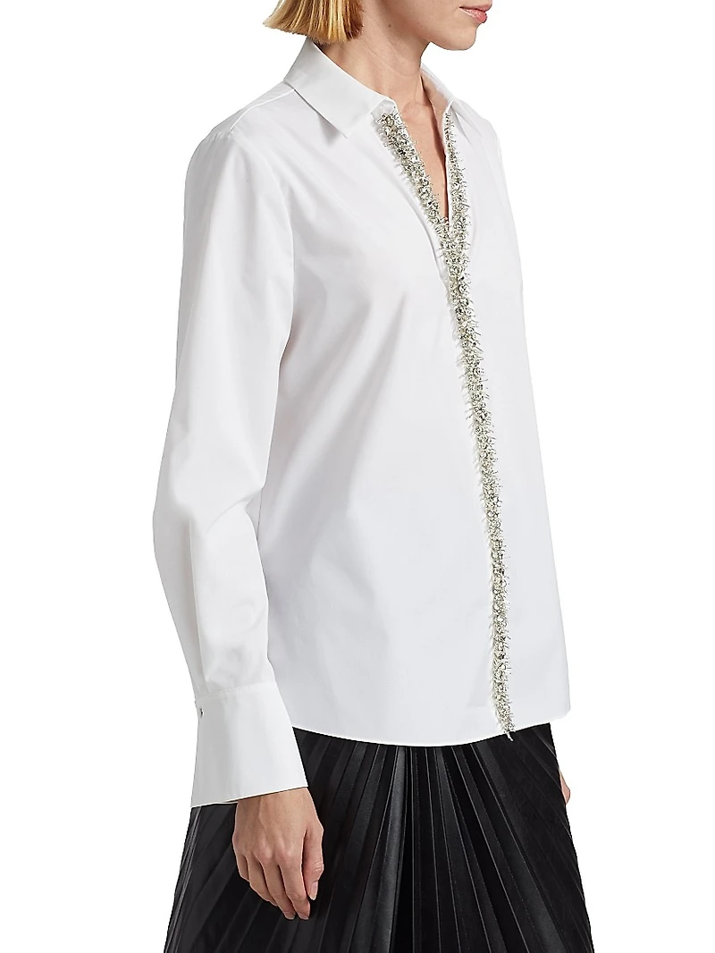 Gabbay Embellished Cotton Blouse