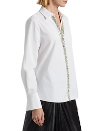 Gabbay Embellished Cotton Blouse