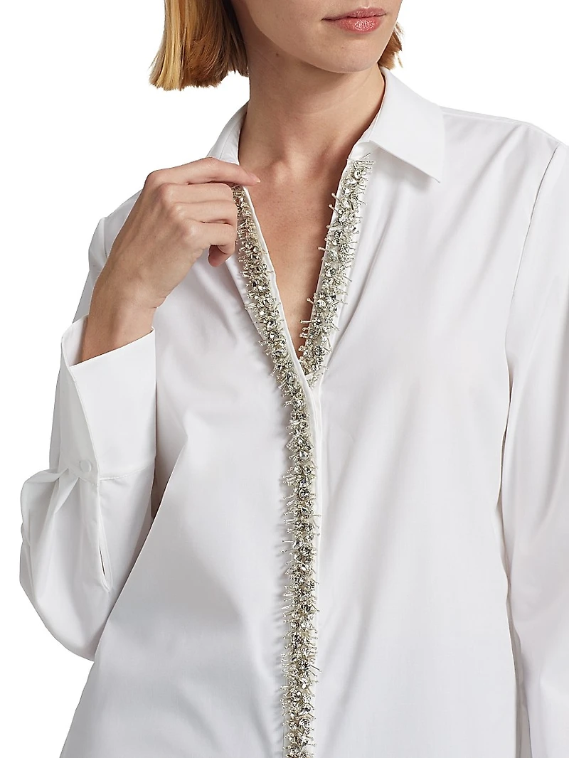 Gabbay Embellished Cotton Blouse