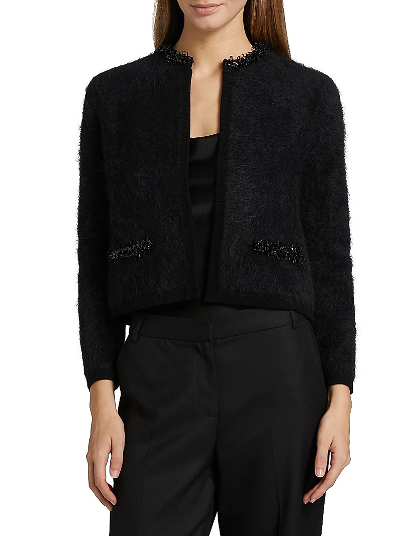 Madeline Embellished Alpaca-Blend Cardigan