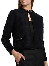 Madeline Embellished Alpaca-Blend Cardigan