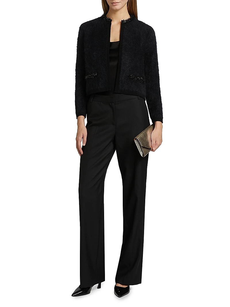 Madeline Embellished Alpaca-Blend Cardigan