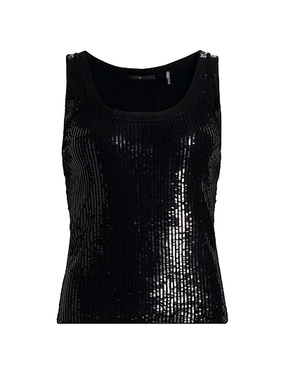 Isla Sequined Wool Crop Tank