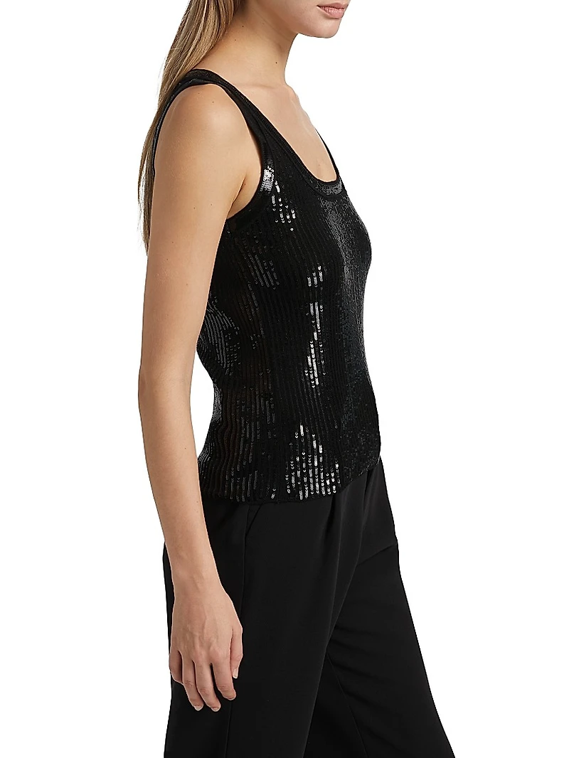 Isla Sequined Wool Crop Tank