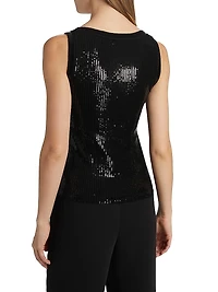 Isla Sequined Wool Crop Tank