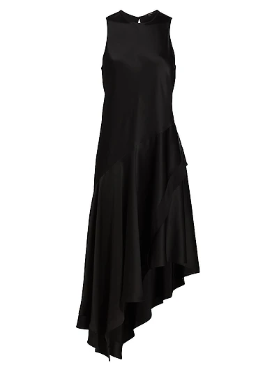 Thea Satin Midi-Dress