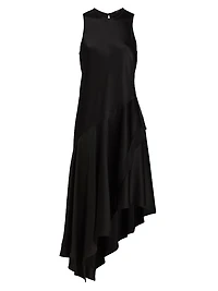 Thea Satin Midi-Dress