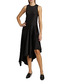 Thea Satin Midi-Dress
