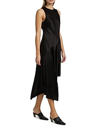 Thea Satin Midi-Dress