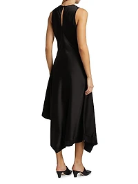Thea Satin Midi-Dress