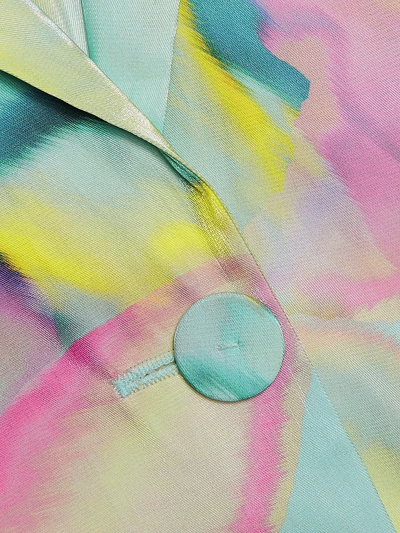 Joan Lotus Metallic Satin Jacket