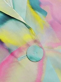 Joan Lotus Metallic Satin Jacket