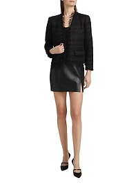 Harper Fringed Tweed Jacket