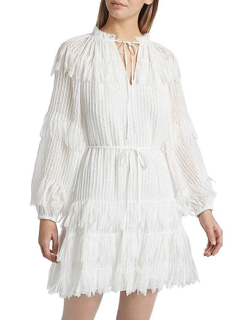 Nora Fringe Chiffon Dress