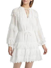 Nora Fringe Chiffon Dress