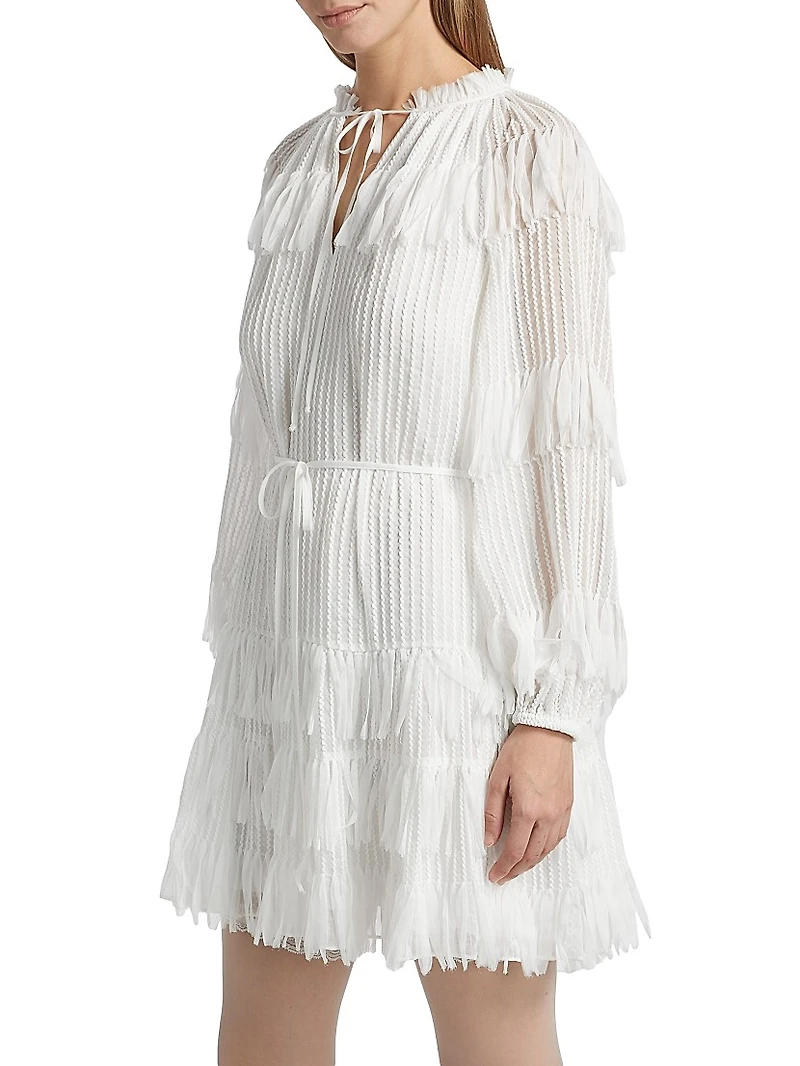 Nora Fringe Chiffon Dress