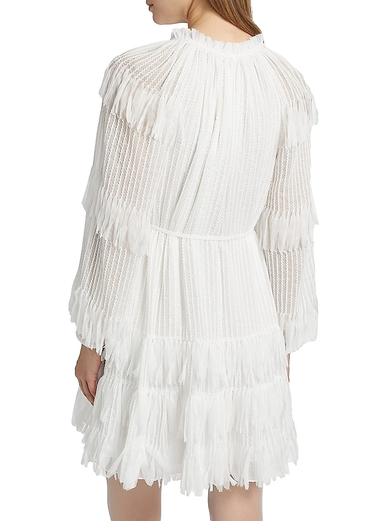 Nora Fringe Chiffon Dress