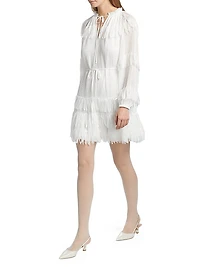 Nora Fringe Chiffon Dress