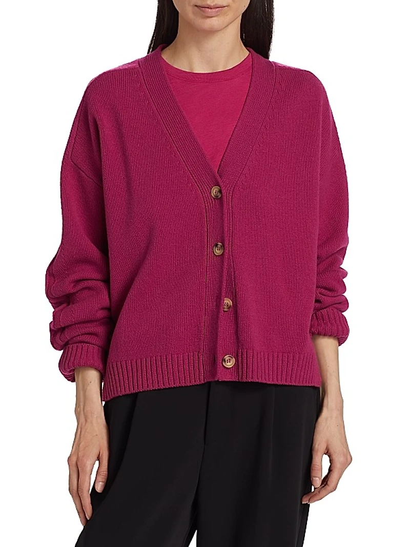 Merino Wool V-Neck Cardigan