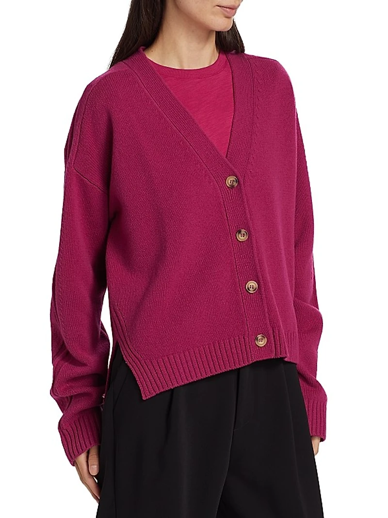 Merino Wool V-Neck Cardigan