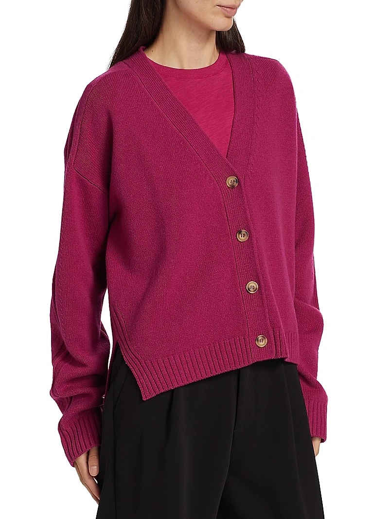 Merino Wool V-Neck Cardigan