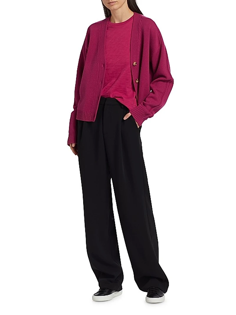 Merino Wool V-Neck Cardigan