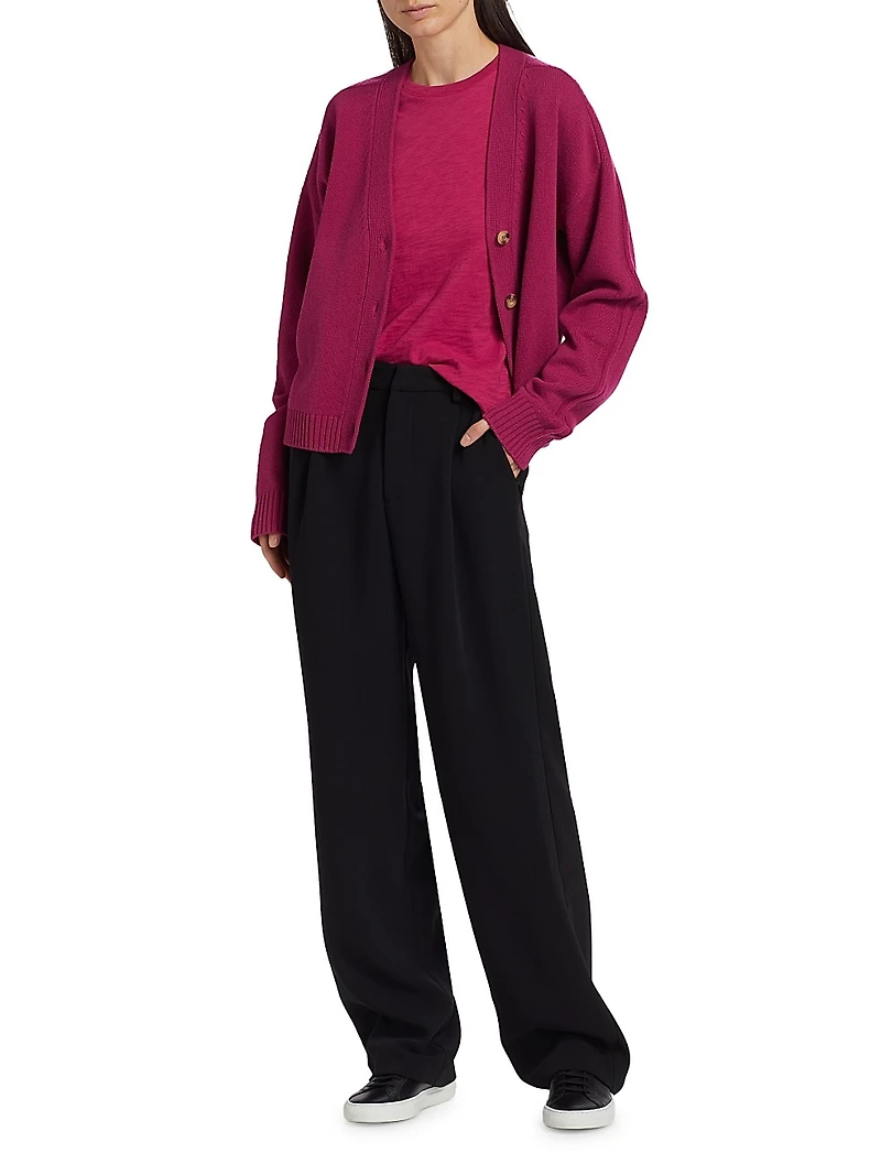 Merino Wool V-Neck Cardigan