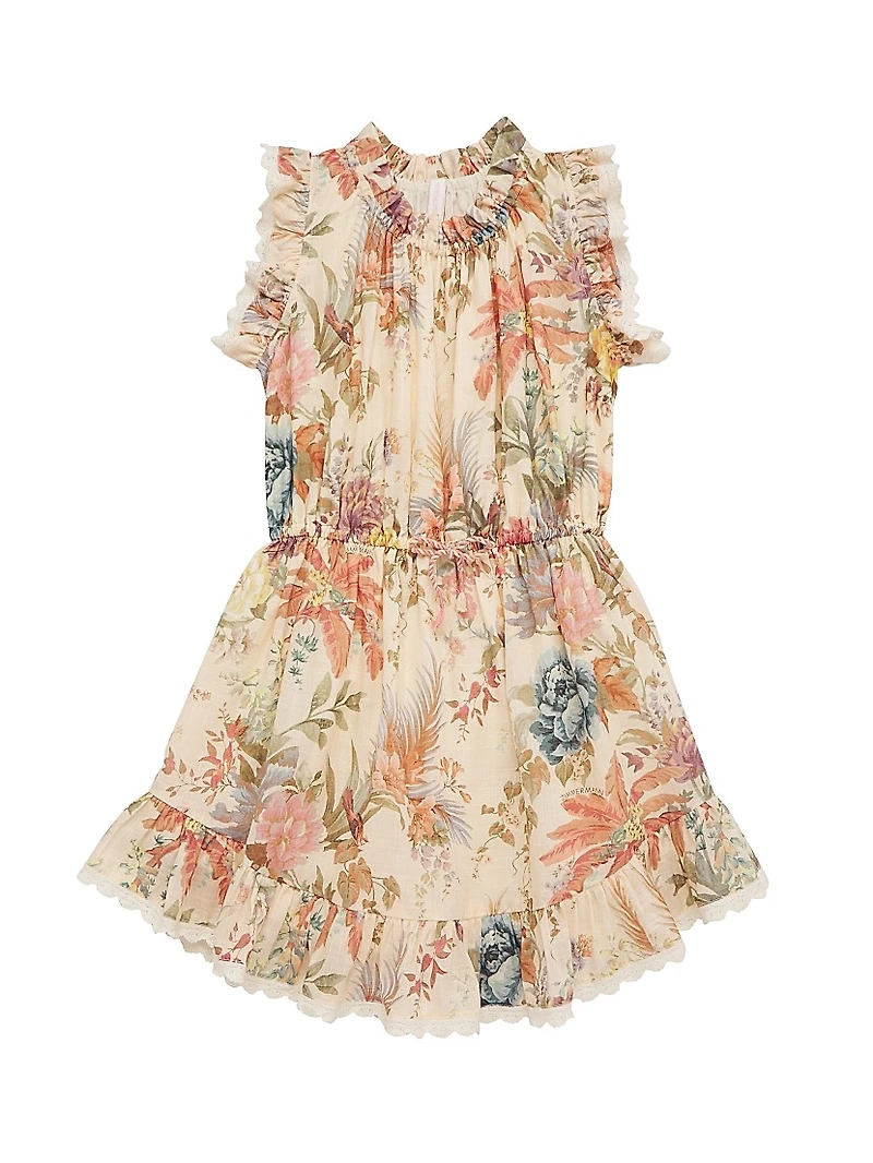 Baby Girl's, Little Girl’s & Flip Ruffled Floral Cotton Dress