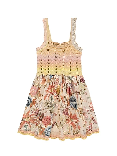 Baby Girl's, Little Girl's & Tallow Floral Knit Dress