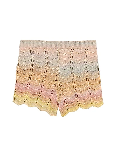Little Girl's & Girl's Tallow Chevron Knit Shorts