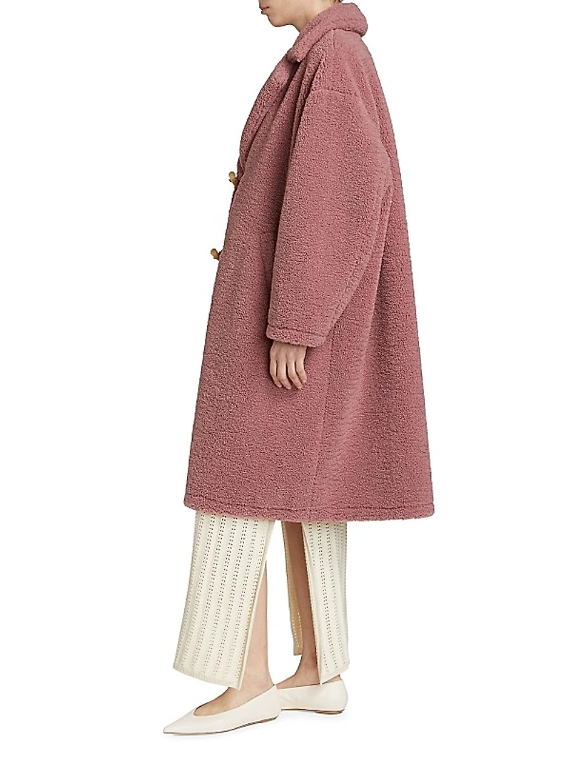 Clara Faux Shearling Cocoon Coat