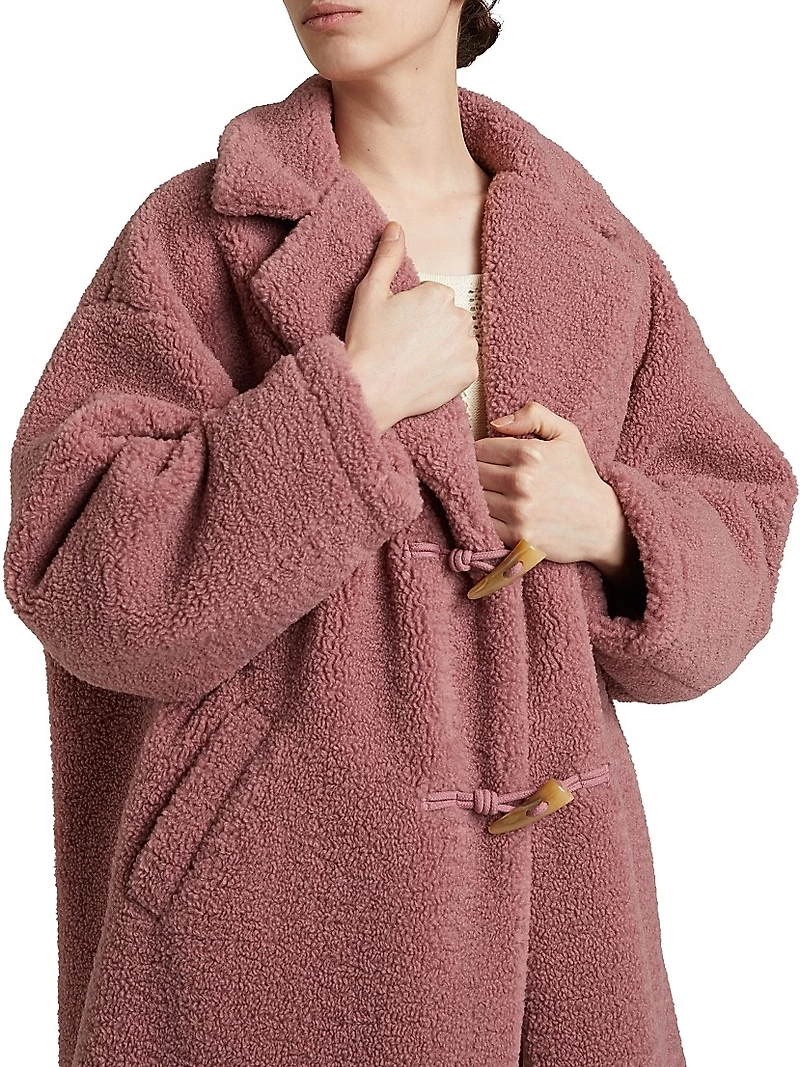 Clara Faux Shearling Cocoon Coat