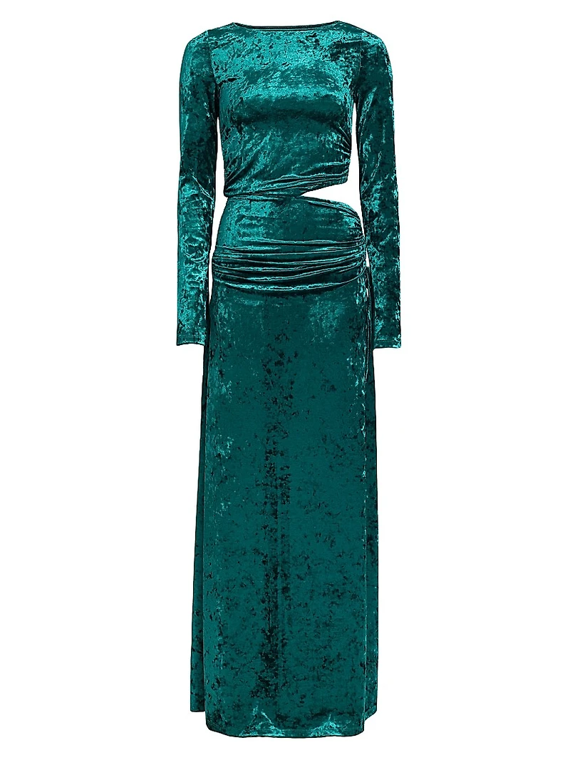 Violetta Cut-Out Velvet Maxi Dress