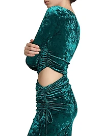 Violetta Cut-Out Velvet Maxi Dress