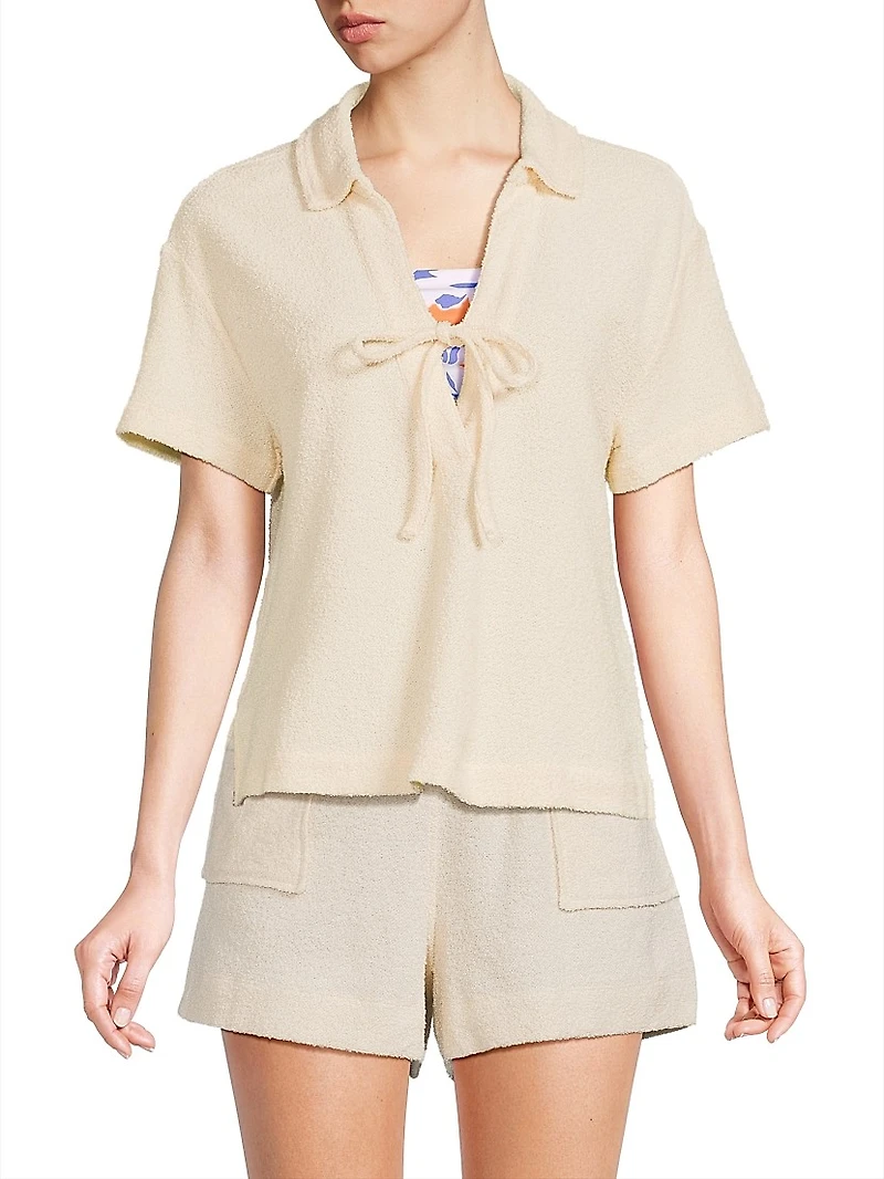 Darcy Bouclé Short-Sleeve Top