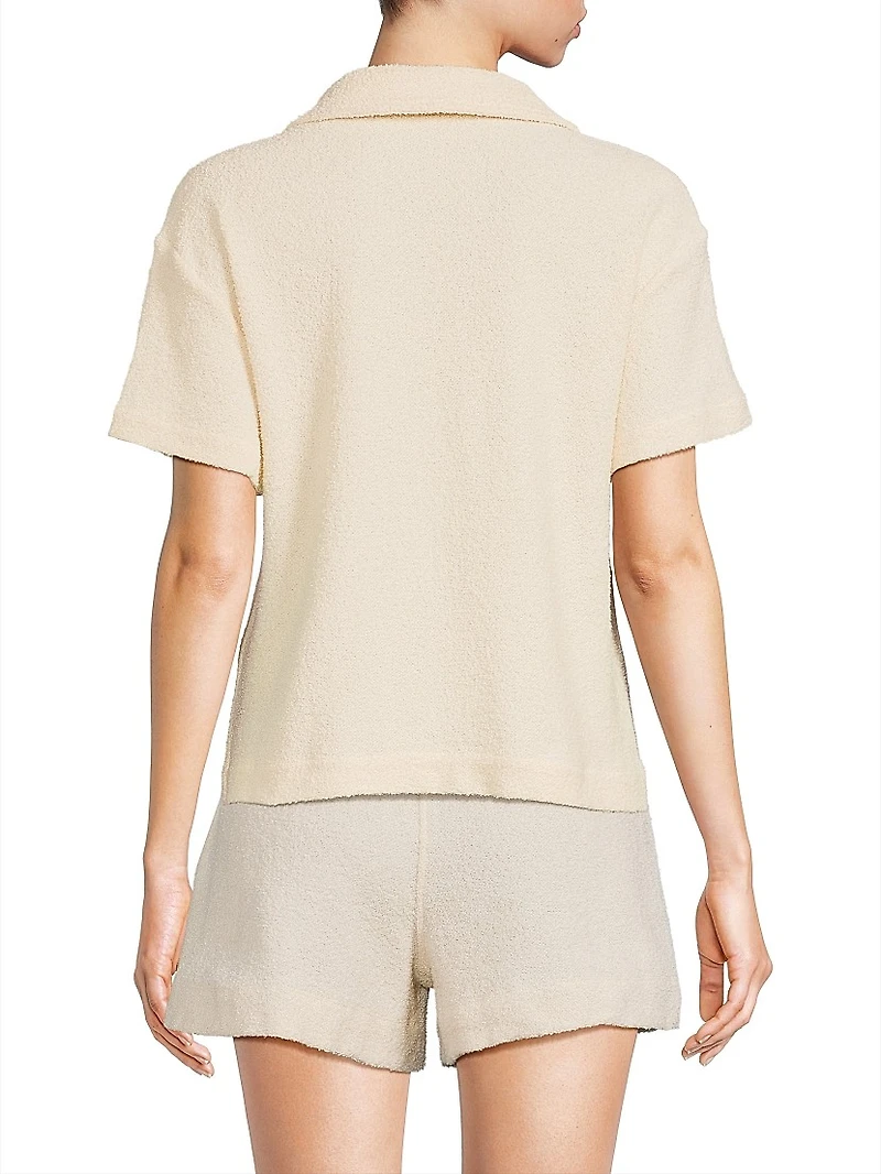 Darcy Bouclé Short-Sleeve Top