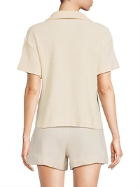 Darcy Bouclé Short-Sleeve Top