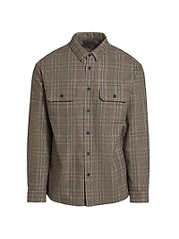 Evander Plaid Wool-Blend Work Shirt