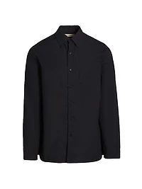 Caiden Cotton Poplin Button-Front Shirt