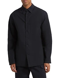 Caiden Cotton Poplin Button-Front Shirt